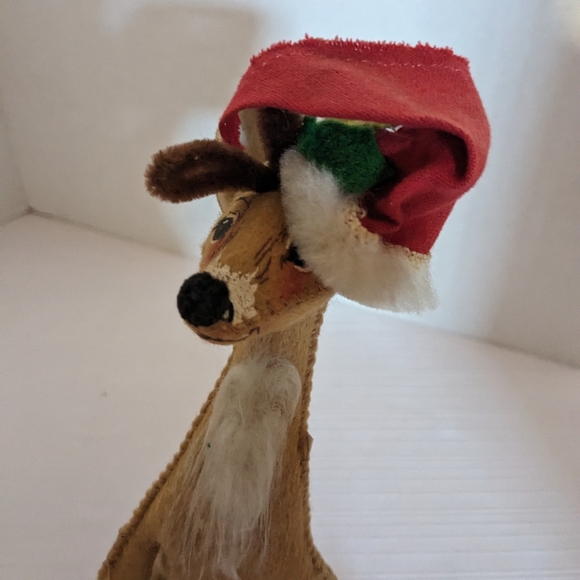 Annalee 1965 reindeer 8" mobilitee plush doll Christmas holidays USA - Picture 9 of 11